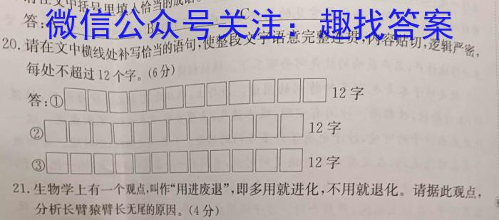 炎德英才大联考2024年高考考前仿真联考三语文