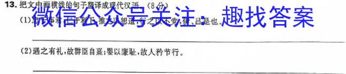 2024届炎德英才大联考雅礼中学模拟试卷(二)语文